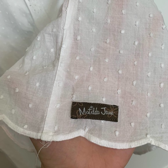 Matilda Jane Snow Globe Boho Peasant Floral Swiss Dot Puffed Blouse XXL - Picture 11 of 14